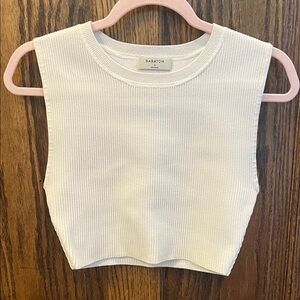 Babaton Cream Ribbed Tank Top